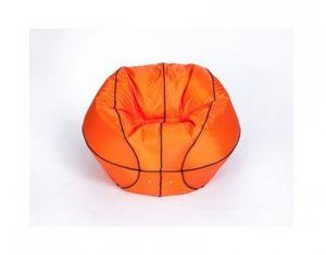 Кресло-мешок Баскетбольный мяч большой оранжево-черное в Одинцово - odincovo.ok-mebel.com | фото