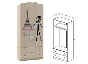 Шкаф для одежды с ящиками Париж в Одинцово - odincovo.ok-mebel.com | фото